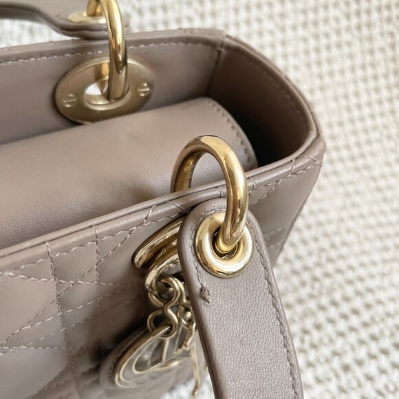 Small Lady Dior My ABCDior Bag Etoupe - Picture 9 of 13